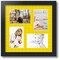 ArtToFrames Collage Photo Picture Frame with 4 - 4x6 inch Openings, Framed in Black with Over 62 Mat Color Options and Regular Glass (CSM-3926-178)